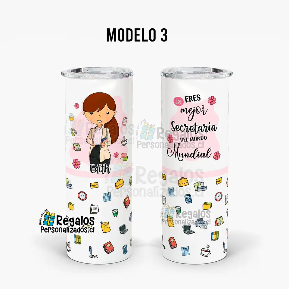Vaso térmico skinny diseño Secretaria 6