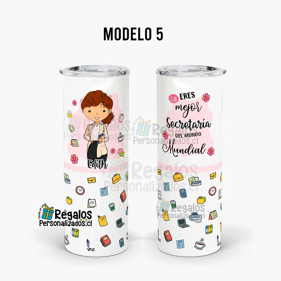 Vaso térmico skinny diseño Secretaria 8