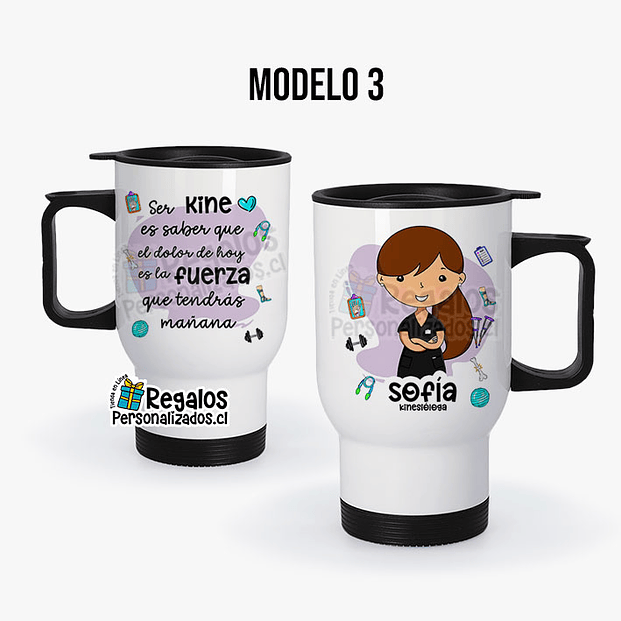 Mug térmico diseño Kinesióloga 4