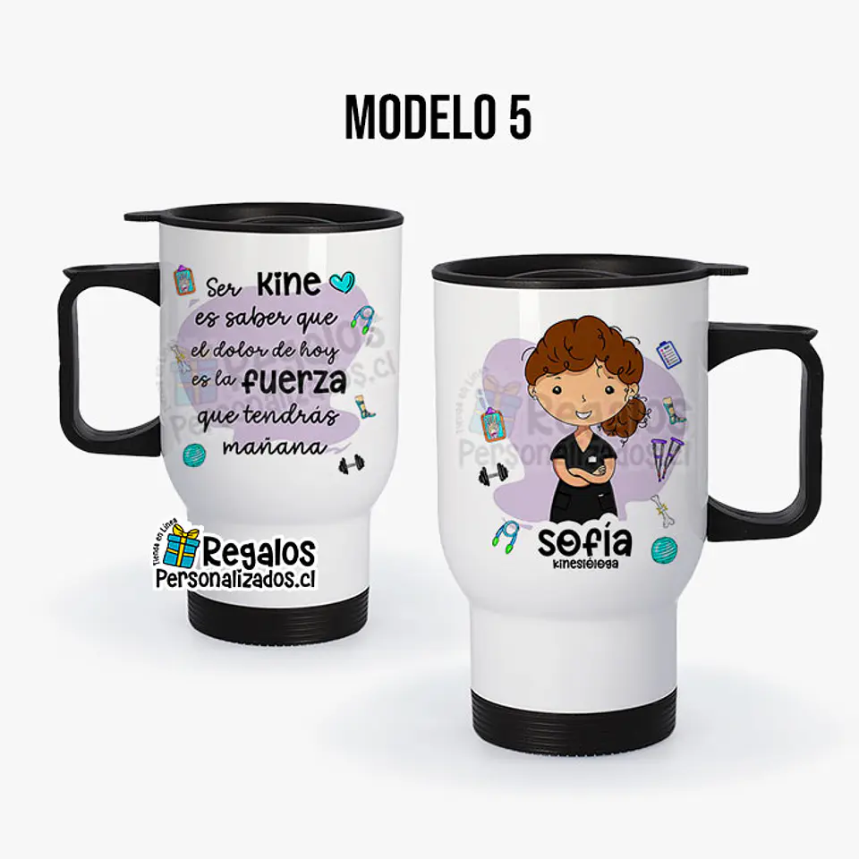 Mug térmico diseño Kinesióloga 6