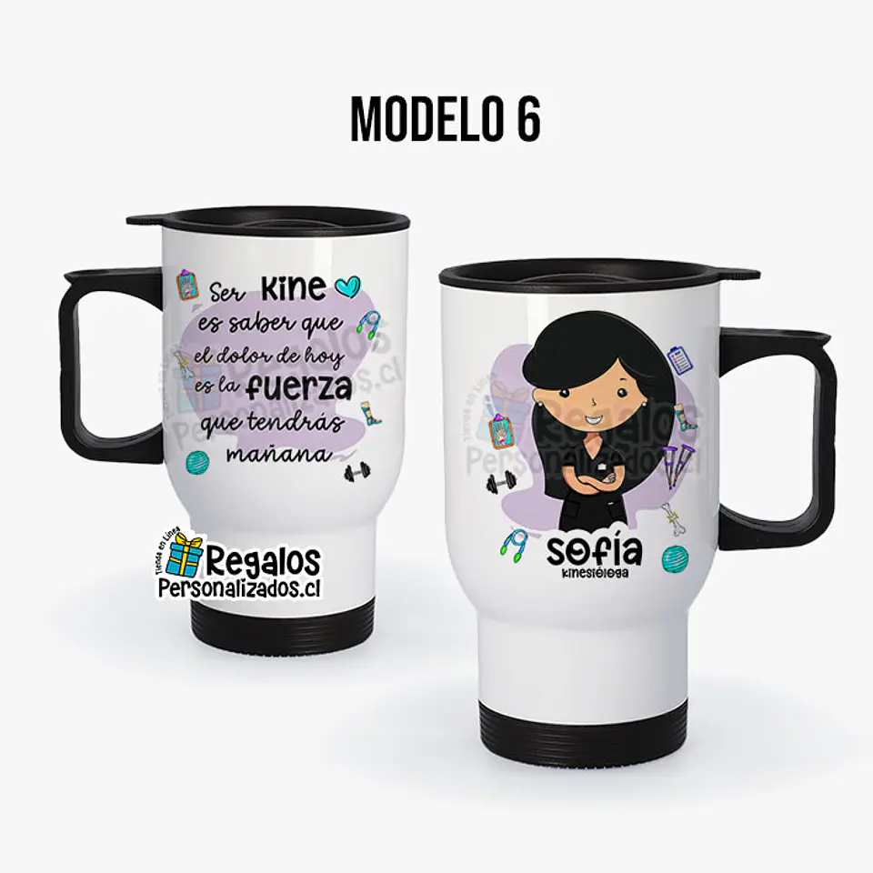 Mug térmico diseño Kinesióloga 7