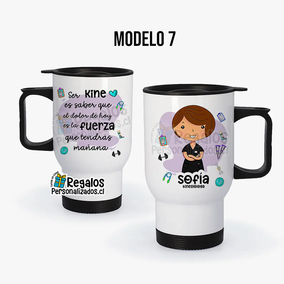Mug térmico diseño Kinesióloga 8