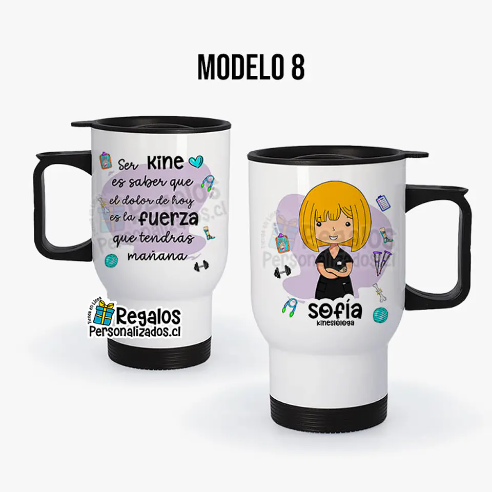 Mug térmico diseño Kinesióloga 9