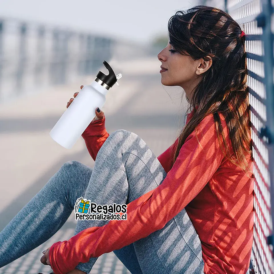 Botella acero inoxidable con boquilla, 600cc personalizada 3