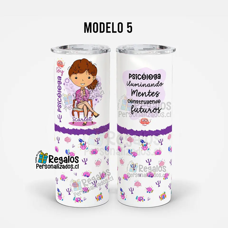 Vaso térmico skinny Psicóloga 8