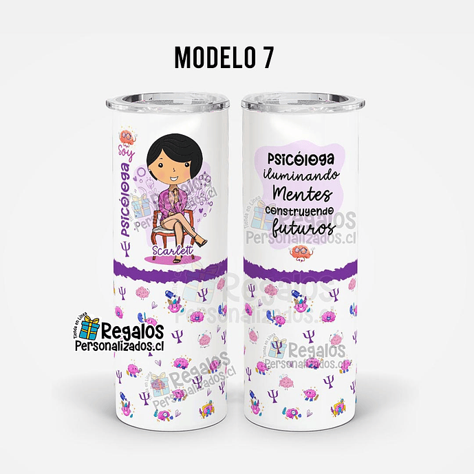 Vaso térmico skinny Psicóloga 10