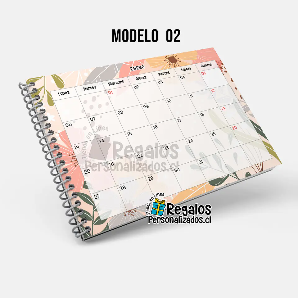 Planificador mensual fechado, portada personalizada 3