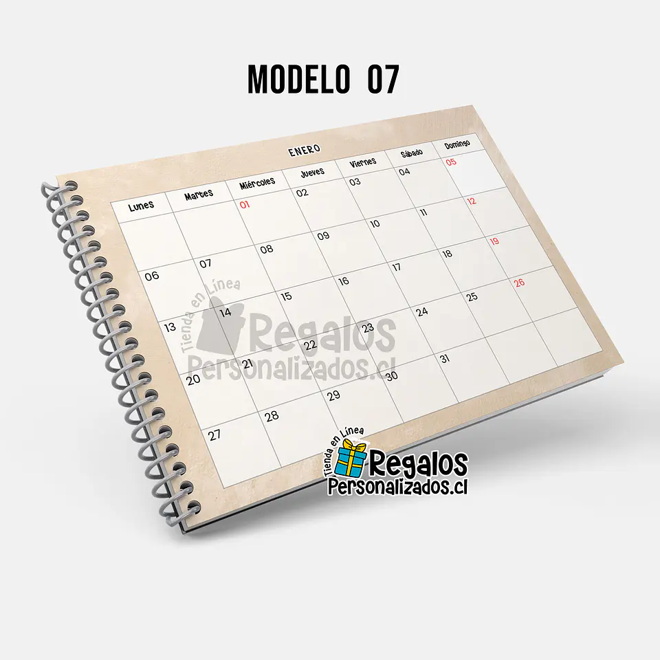 Planificador mensual fechado, portada personalizada 8