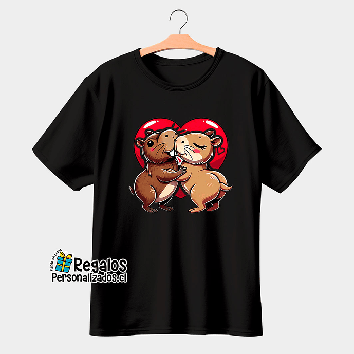 Polera negra adulto unisex personalizada 2