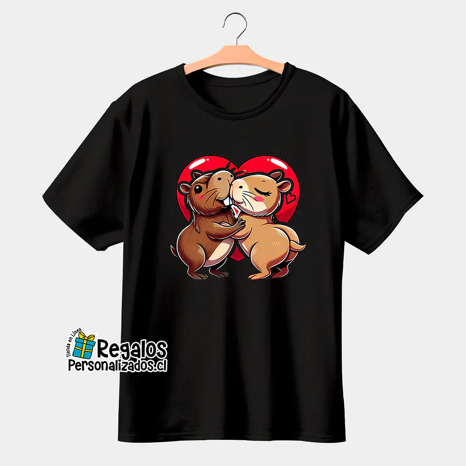 Polera negra adulto unisex personalizada 2