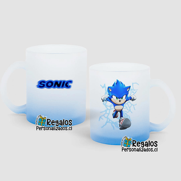 Taza empavonada base celeste personalizada 5