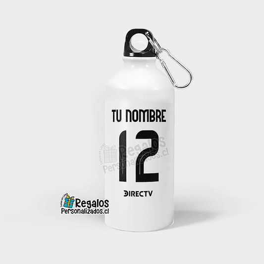 Botella tapa rosca y mosqueton diseño Colo colo 2