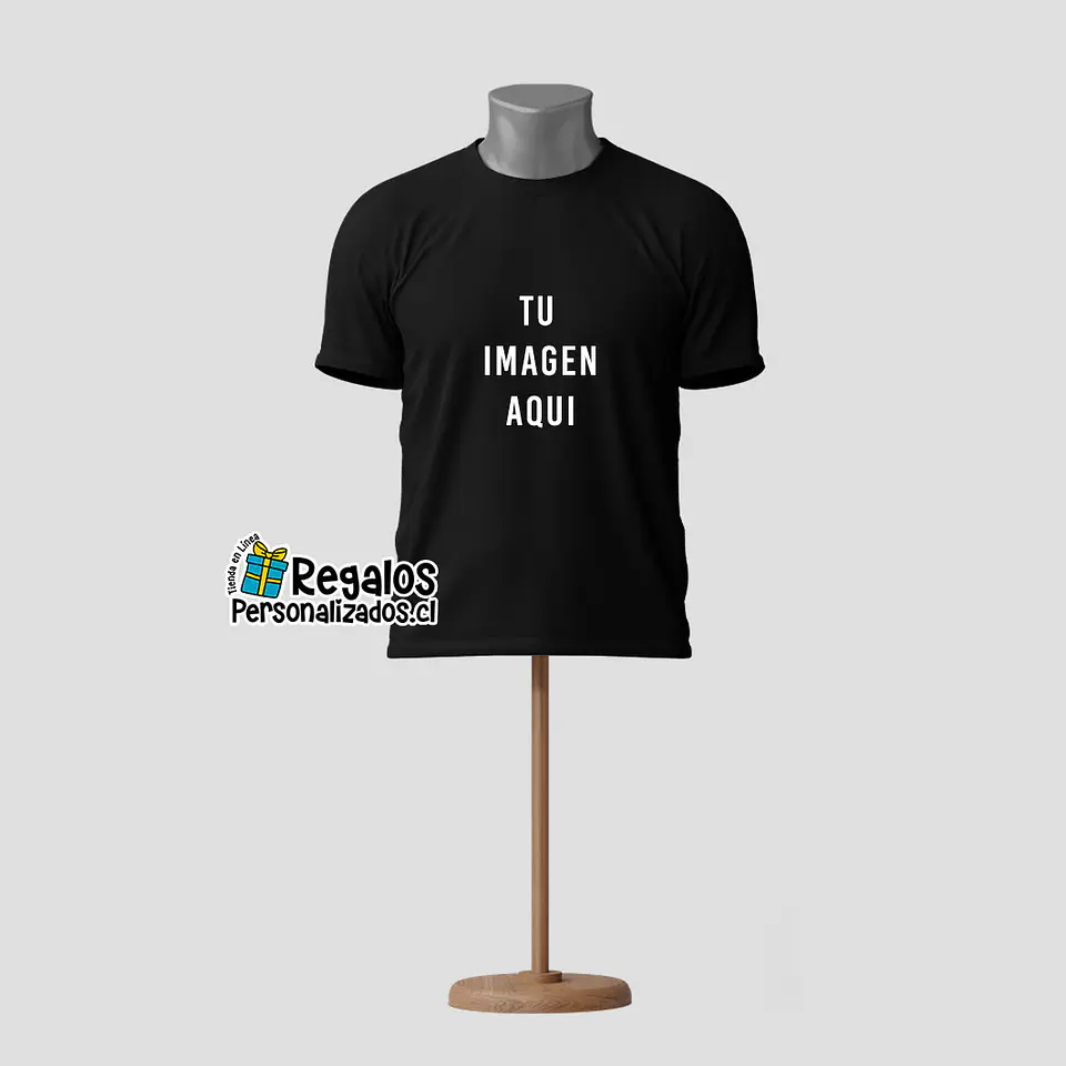 Polera negra adulto unisex personalizada 4