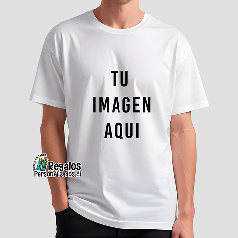 Polera blanca adulto clásica personalizada