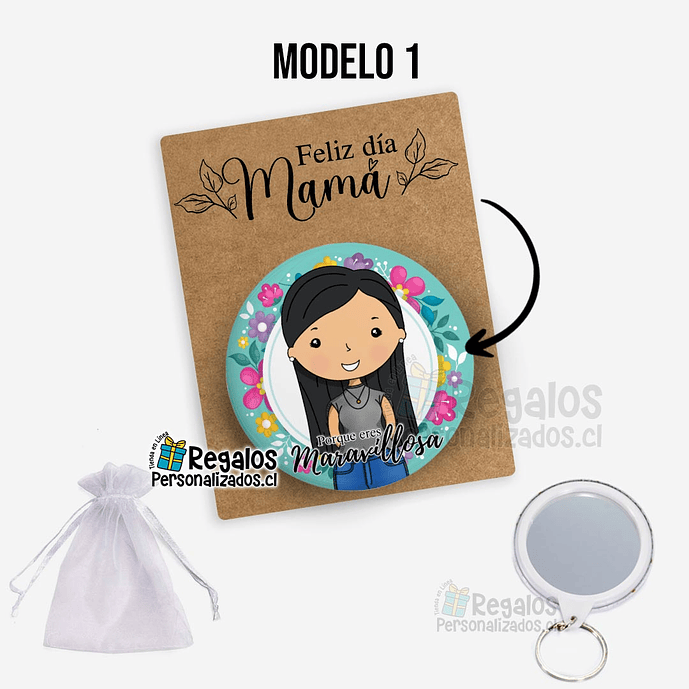 Llavero espejo diseño dia de la madre 2