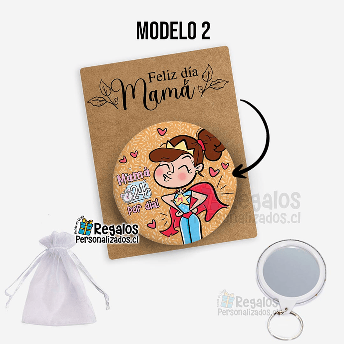 Llavero espejo diseño dia de la madre 3