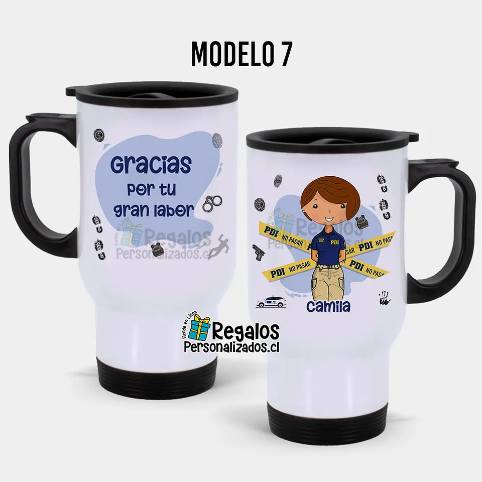 Mug térmico diseño PDI Mujer 8
