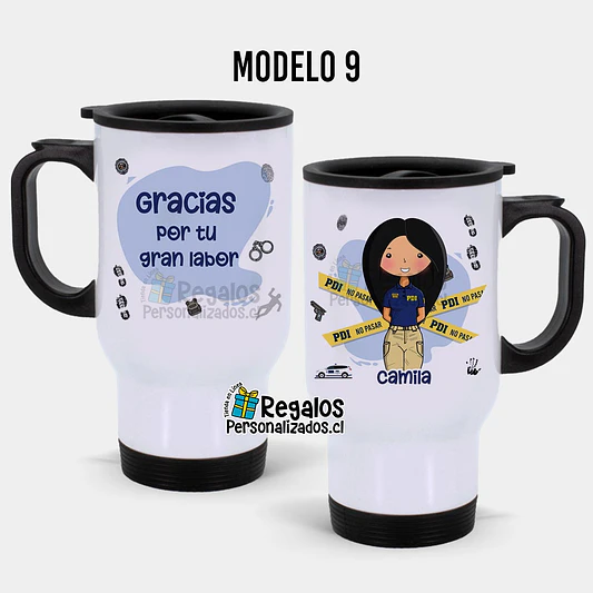 Mug térmico diseño PDI Mujer 10