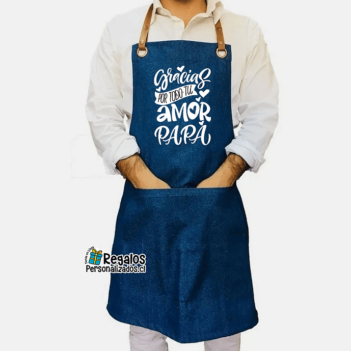 Pechera unisex jeans azul personalizada 6