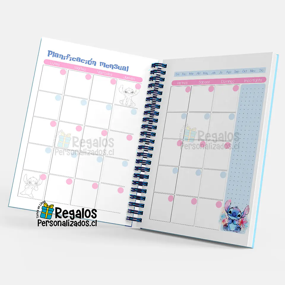 Agenda planificador Stitch nombre personalizado 7