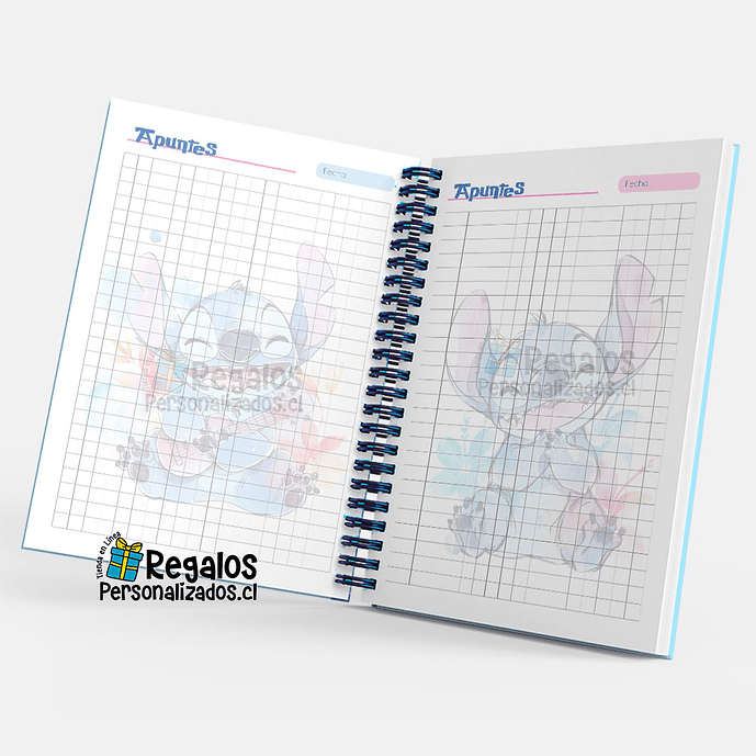 Agenda planificador Stitch nombre personalizado 9