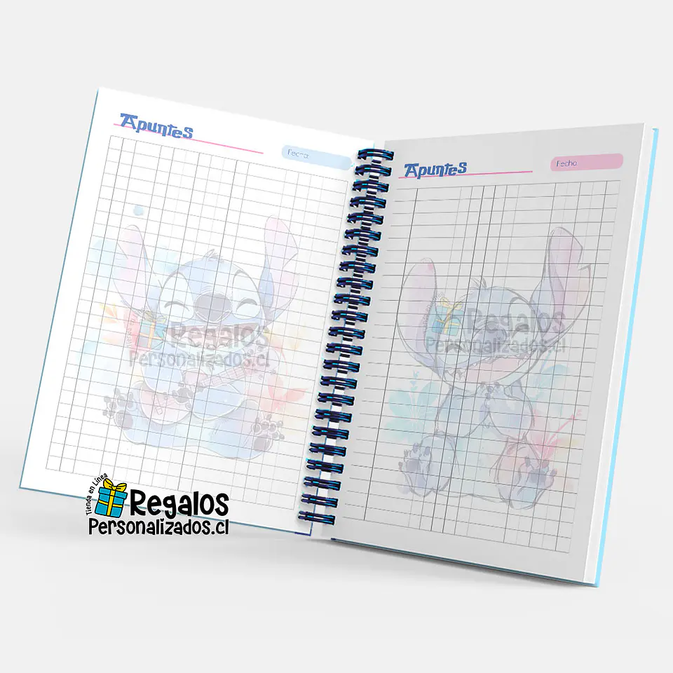 Agenda planificador Stitch nombre personalizado 9