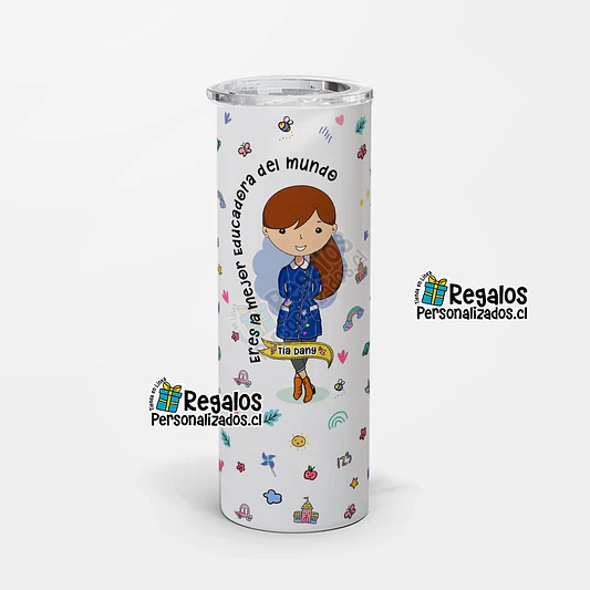 Vaso térmico skinny diseño Técnico Ed. Párvulos 1