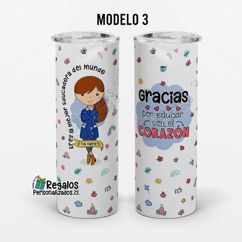 Vaso térmico skinny diseño Técnico Ed. Párvulos 6