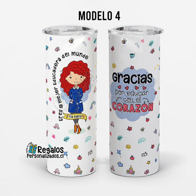 Vaso térmico skinny diseño Técnico Ed. Párvulos 7