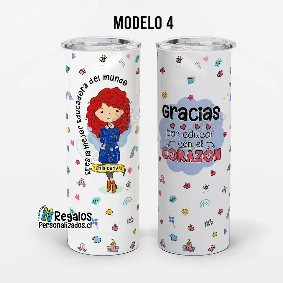 Vaso térmico skinny diseño Técnico Ed. Párvulos 7