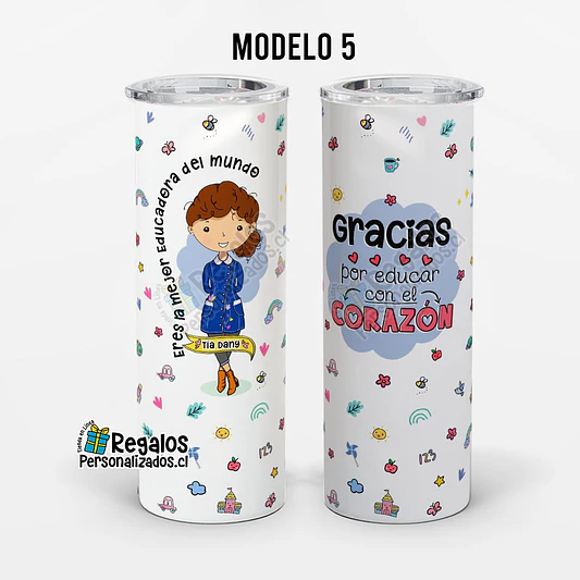 Vaso térmico skinny diseño Técnico Ed. Párvulos 8