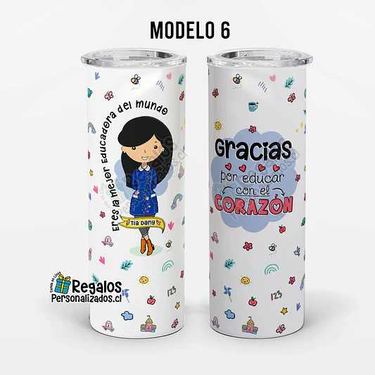Vaso térmico skinny diseño Técnico Ed. Párvulos 9