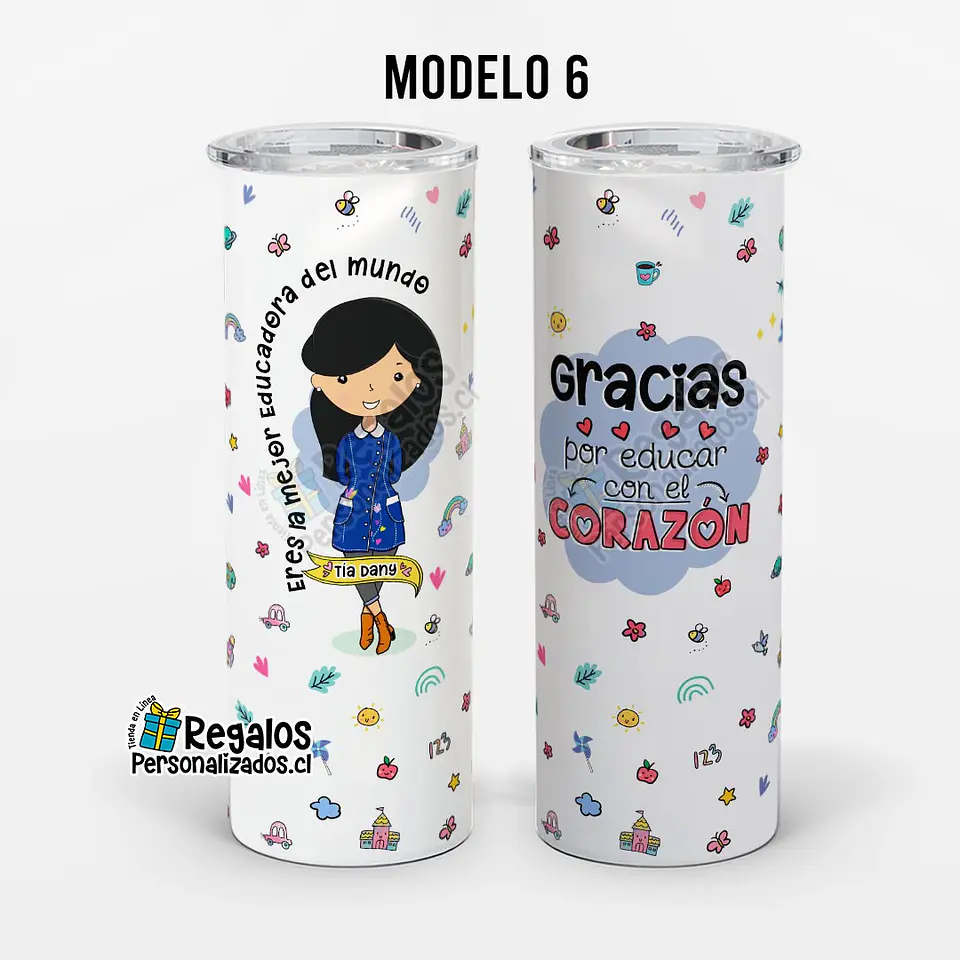 Vaso térmico skinny diseño Técnico Ed. Párvulos 9