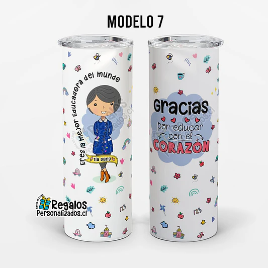 Vaso térmico skinny diseño Técnico Ed. Párvulos 10
