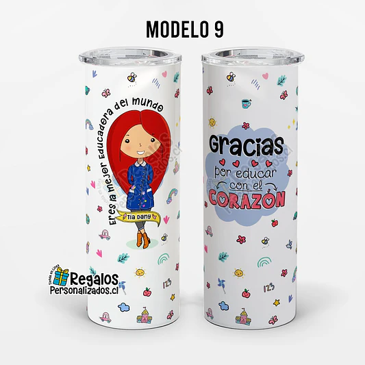 Vaso térmico skinny diseño Técnico Ed. Párvulos 12