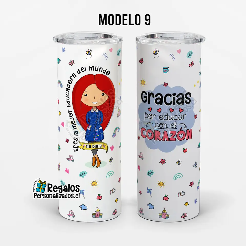 Vaso térmico skinny diseño Técnico Ed. Párvulos 12