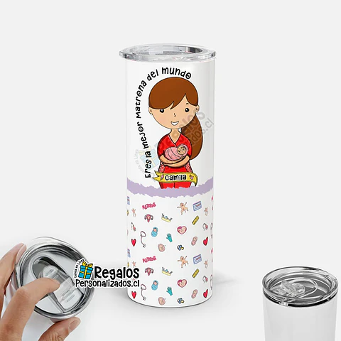 Vaso térmico skinny diseño Matrona