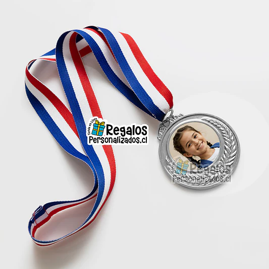 Medalla plateada personalizada 2