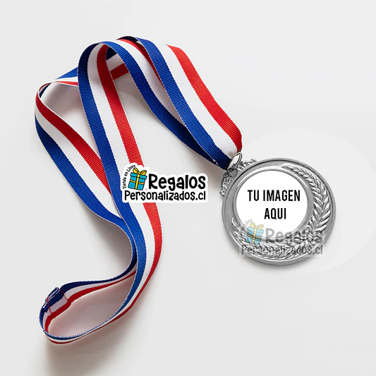 Medalla plateada personalizada 1