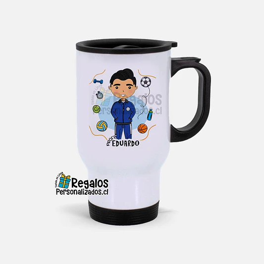 Mug térmico diseño Profesor de Ed. Fisica o entrenador 1