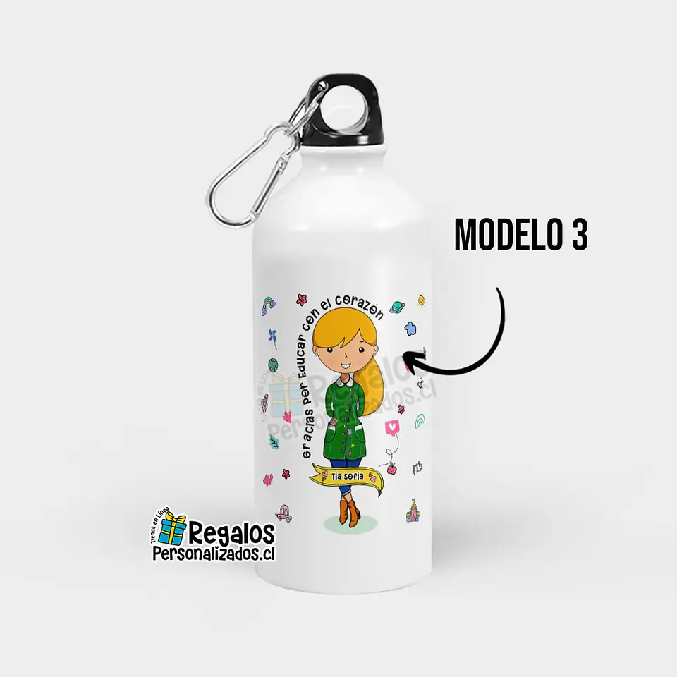Botella diseño Educadora de Párvulos 4