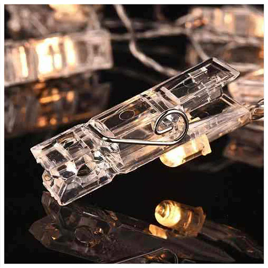 Guirnalda luces clip con enchufe y 20 fotos  4