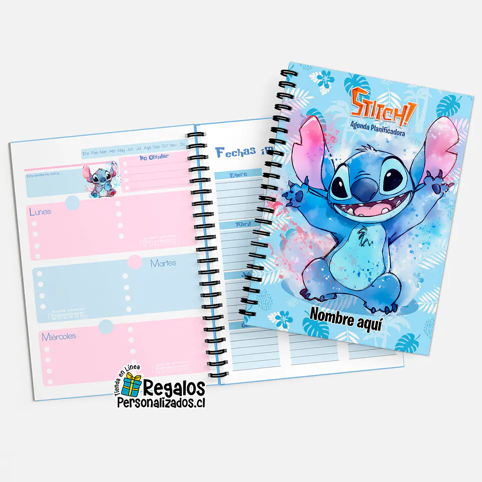 Agenda planificador Stitch nombre personalizado 1