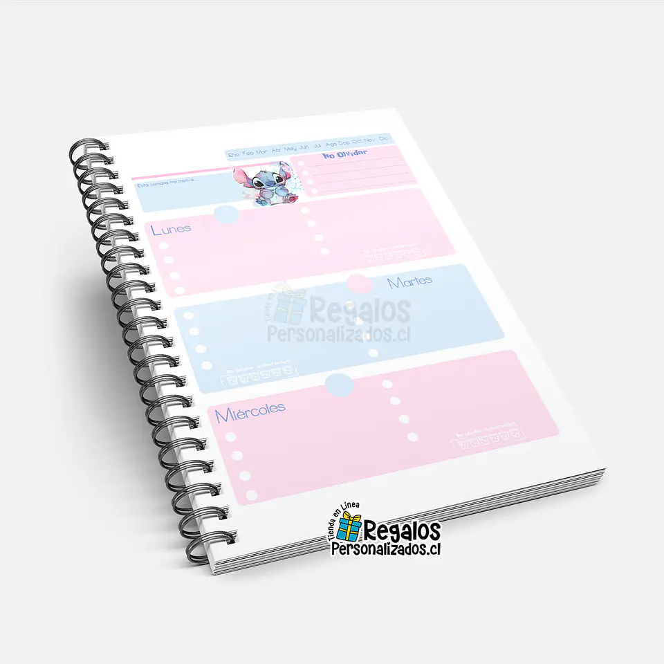 Agenda planificador Stitch nombre personalizado 4