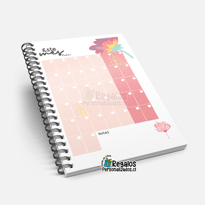 Agenda planificador florecer, tapas personalizadas 6