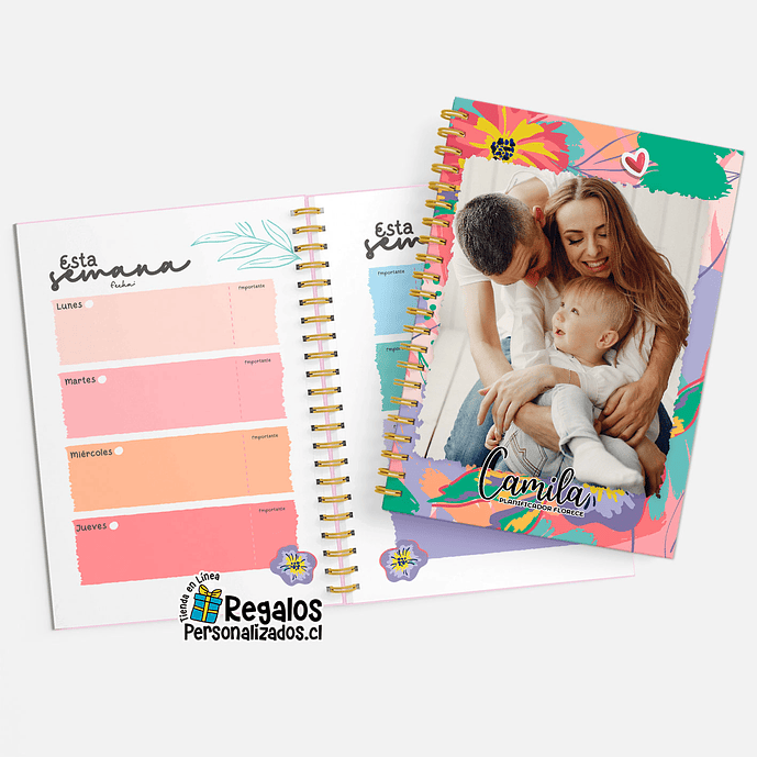 Agenda planificador florecer, tapas personalizadas 1