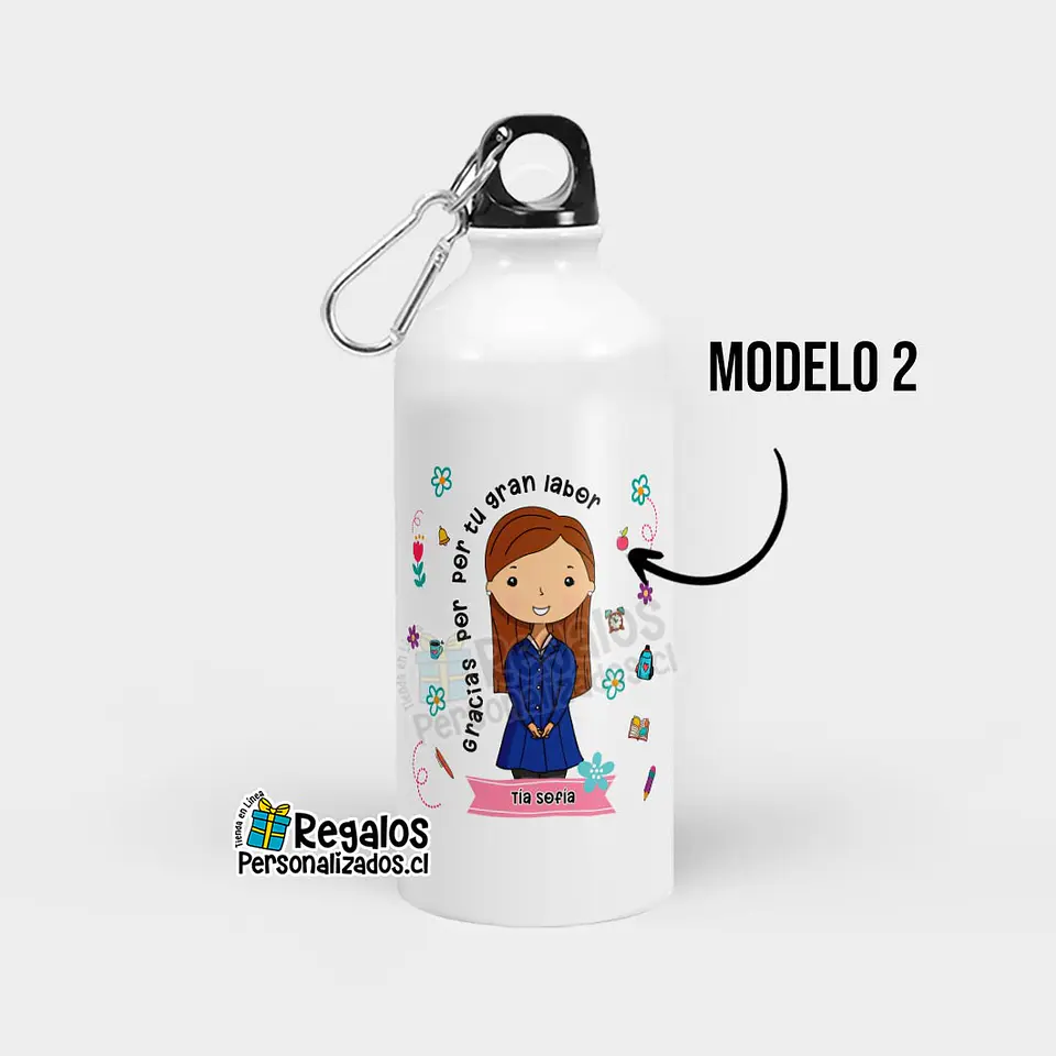 Botella diseño Asistente de la Educación 3