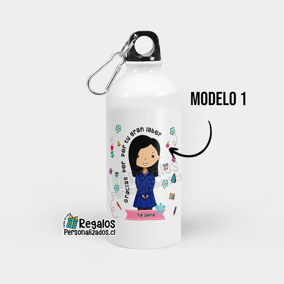 Botella diseño Asistente de la Educación 2