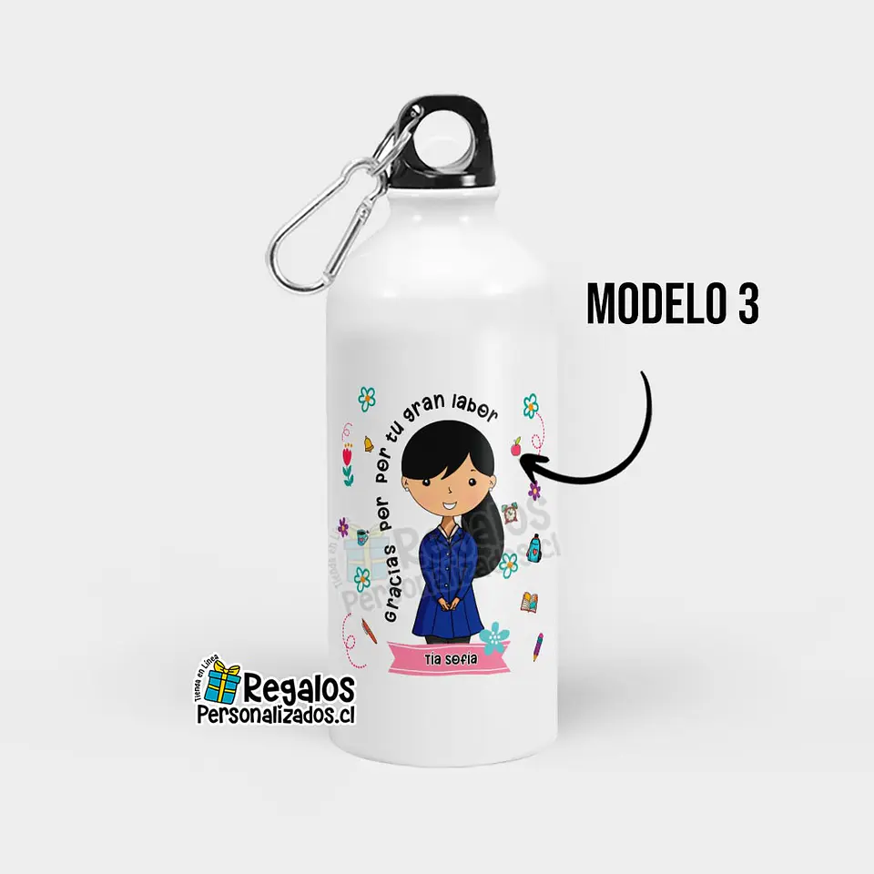 Botella diseño Asistente de la Educación 4