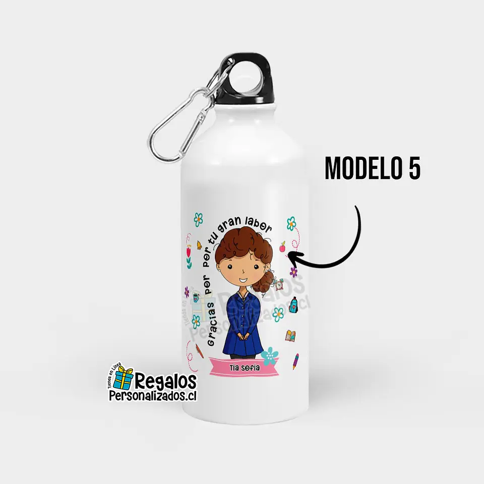 Botella diseño Asistente de la Educación 6